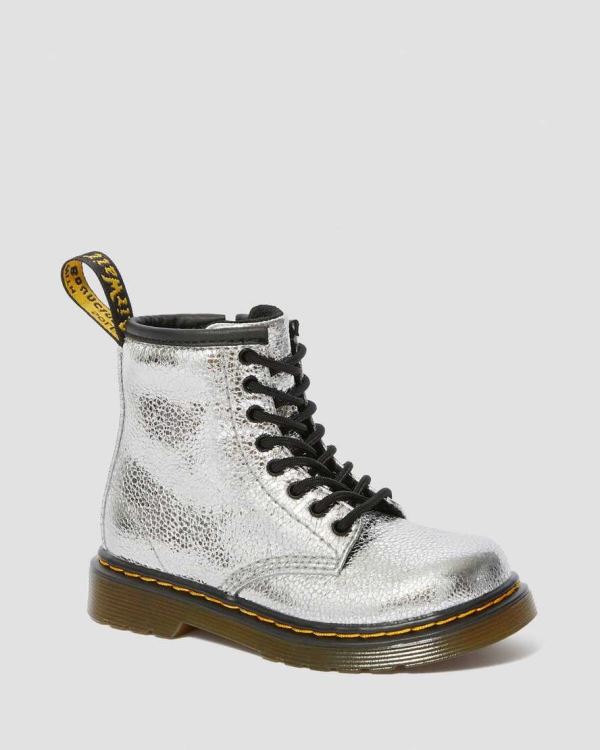 Botas Con Cordones Dr Martens Toddler 1460 Crinkle Metallic Para Niños DR8647C